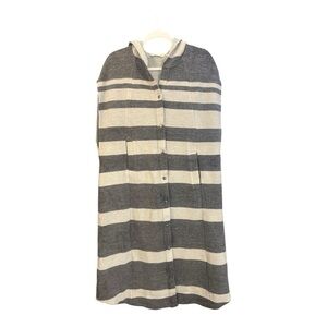 Soft Surroundings Glacier Canyon Poncho Full Snap Hooded Size L/XL DS1